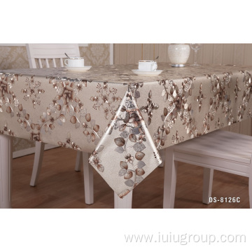 Square Wedding Party PVC Gold Tablecloth
